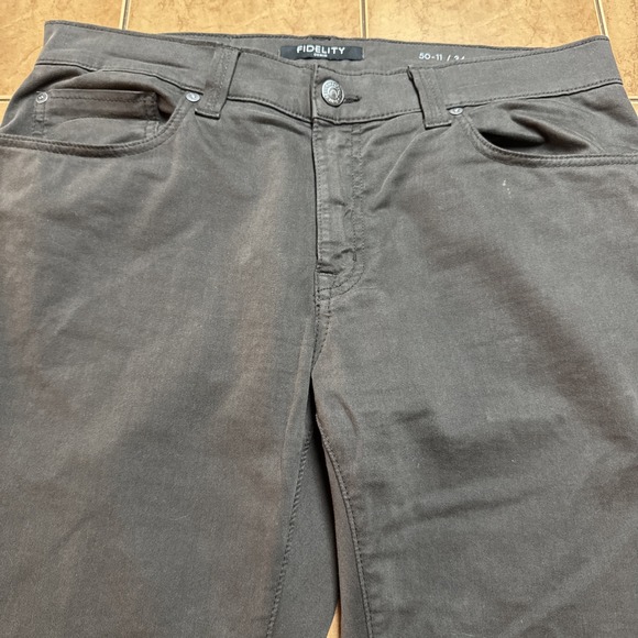 Fidelity Jeans Mens Sz 34 x 34 Brown Havana Twill Soft Denim Modal Blend pants - Picture 2 of 12